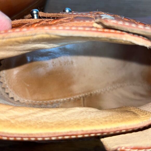 Rag & Bone Harrow Booties in Cognac color w/braided band 39.5 eu or 9.5 us - Picture 6 of 7